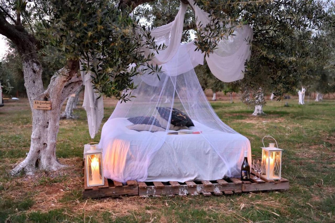 فيلا Glamping At A Lovely Tent In Skiaxtro- ماراثوبوليس المظهر الخارجي الصورة