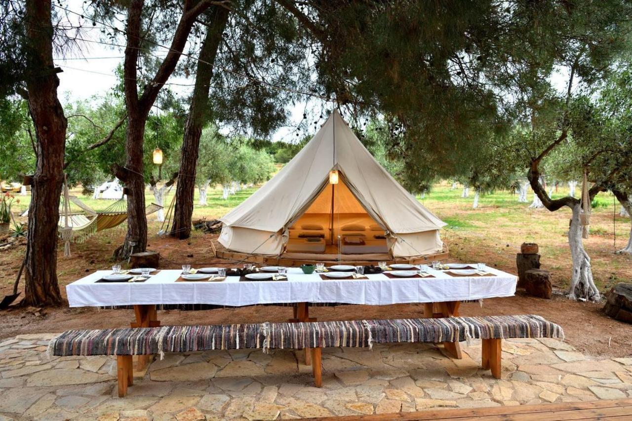 فيلا Glamping At A Lovely Tent In Skiaxtro- ماراثوبوليس المظهر الخارجي الصورة